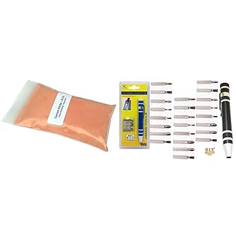 Diy Crafts India 302707168992 150 Grm Cerium Oxide Fine Grade, Glass Polishing Powder/treo 95%, Light Pink + Diy Crafts 12388 6978 Precision Screwdriver Set Pen Style Torx Slotted Multi Use,
