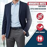 ONE-BELT Unisex Adventure Stretch Belt, 1.30" Width, Non Slip, Travel Friendly Buckle. Designed in USA. - Image 2