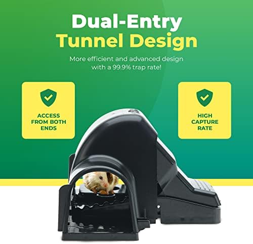 Rat Traps Indoor and Outdoor - 2 Pack Dual-Entry Large Rat Trap Outdoor and Indoor for Home, Garden and Restaurant with 99.9% Trap Rate | Easy to Use Rodent Traps with Safe Hands Free Design - UCatch