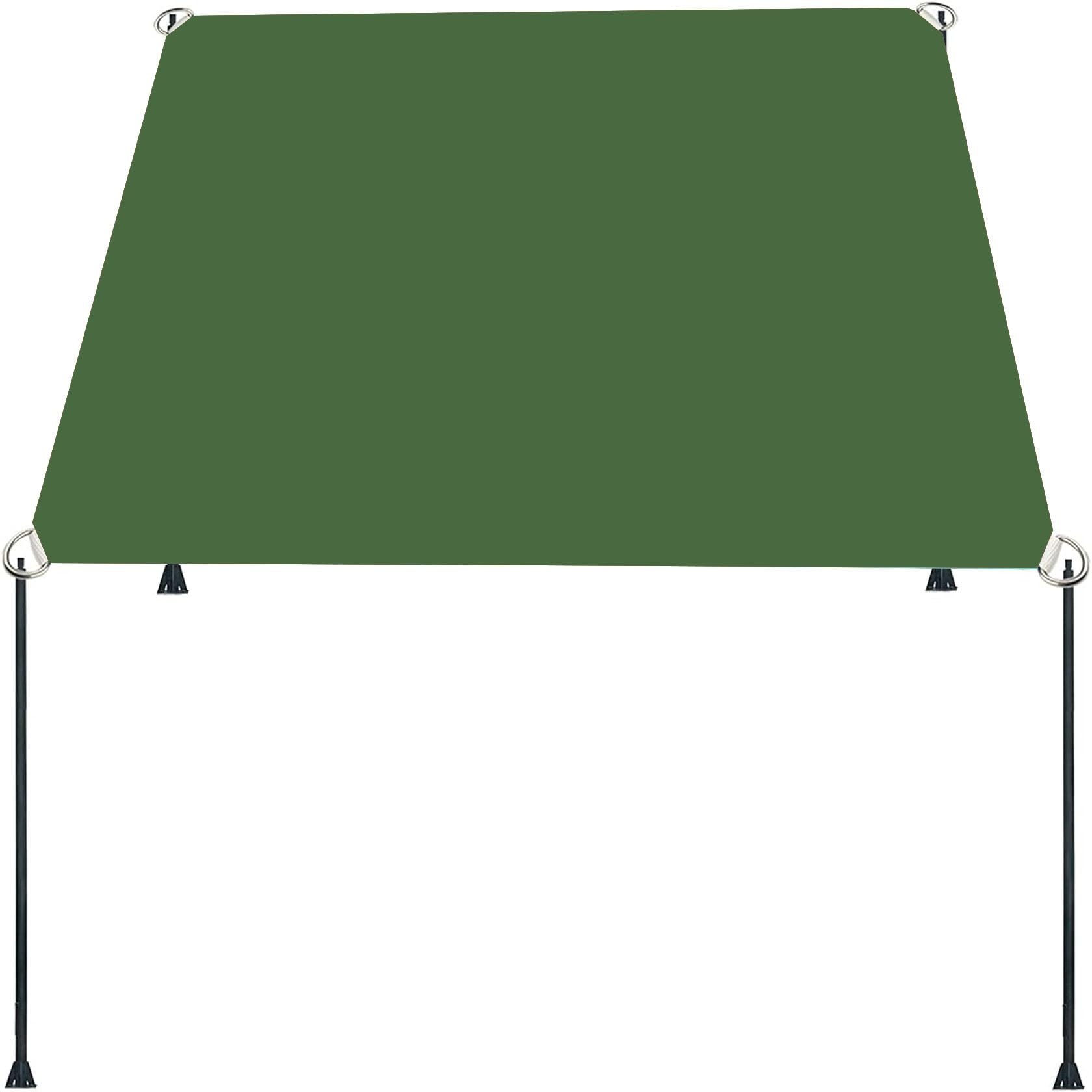Voile d'ombrage haut de gamme 1.5x3.2m vert foncé pour aménagement extérieur chic