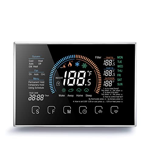 Sunydog Smart Thermostat with Color LCD Touch Screen