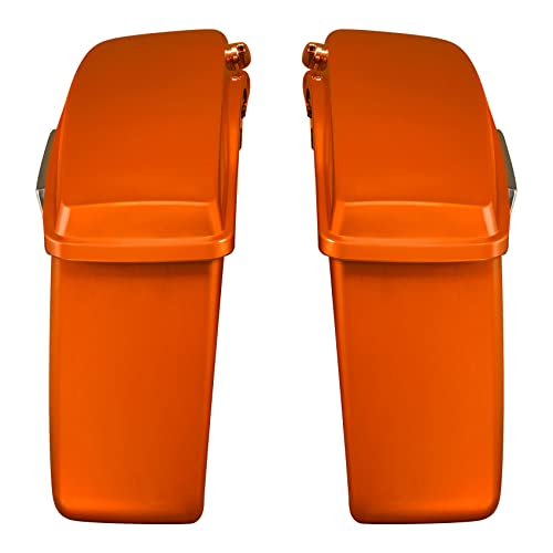 Alforjas Rígidas HR3 en Naranja Quemado/Negro Denim, Compatibles con Harley Road Glide Special, Ultra, Street Glide Special y Ultra Limited (2019) miniatura 6