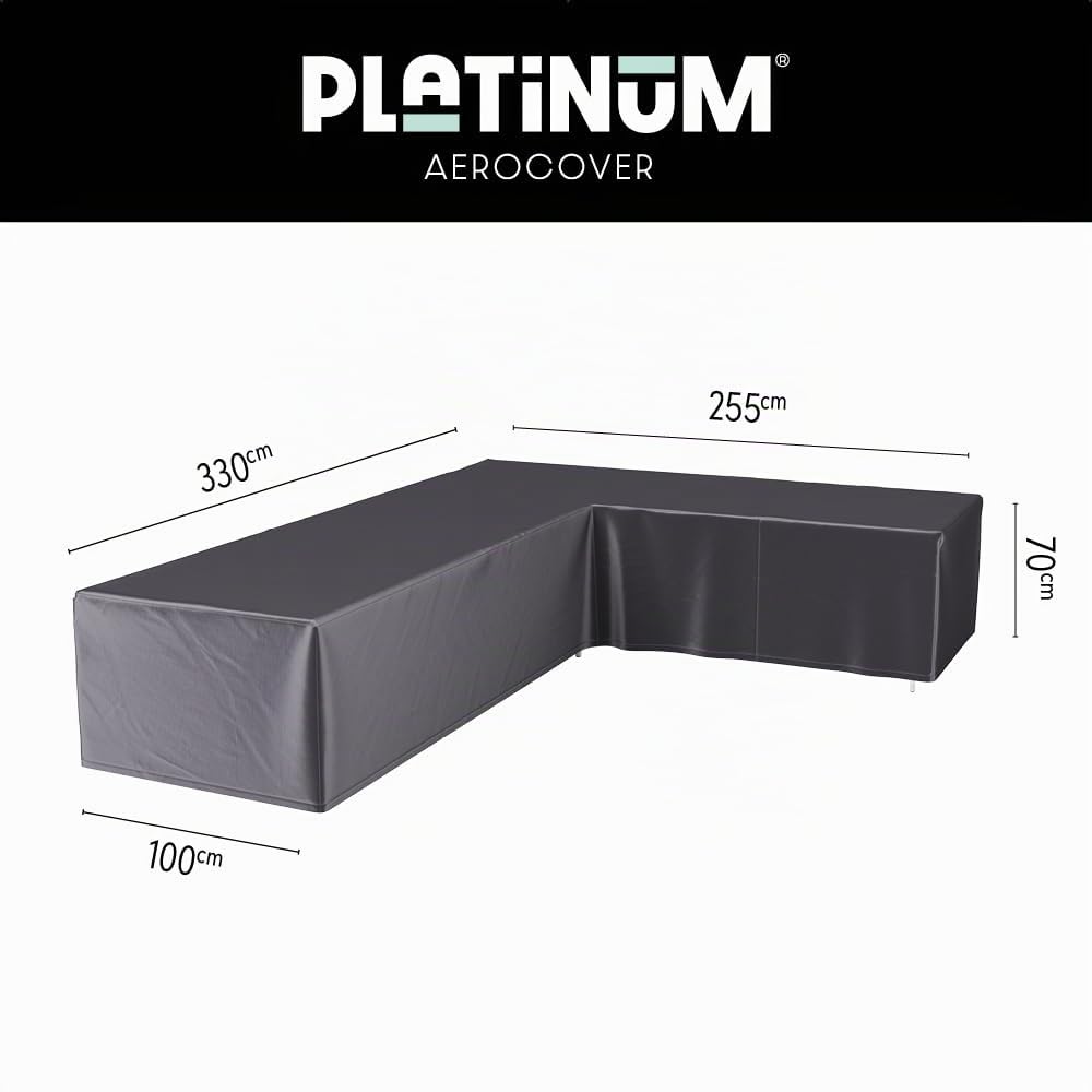 AeroCover Schutzhülle für L-förmige Lounge-Sets R330xL255x100xH70 cm Schutzhaube Sitzgruppe