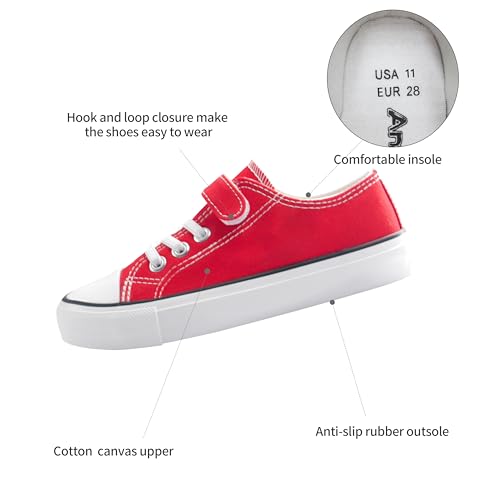 ANTLULU Boys and Girls Canvas Kid Shoes Adjustable Design Fashion Casual Sneakers3