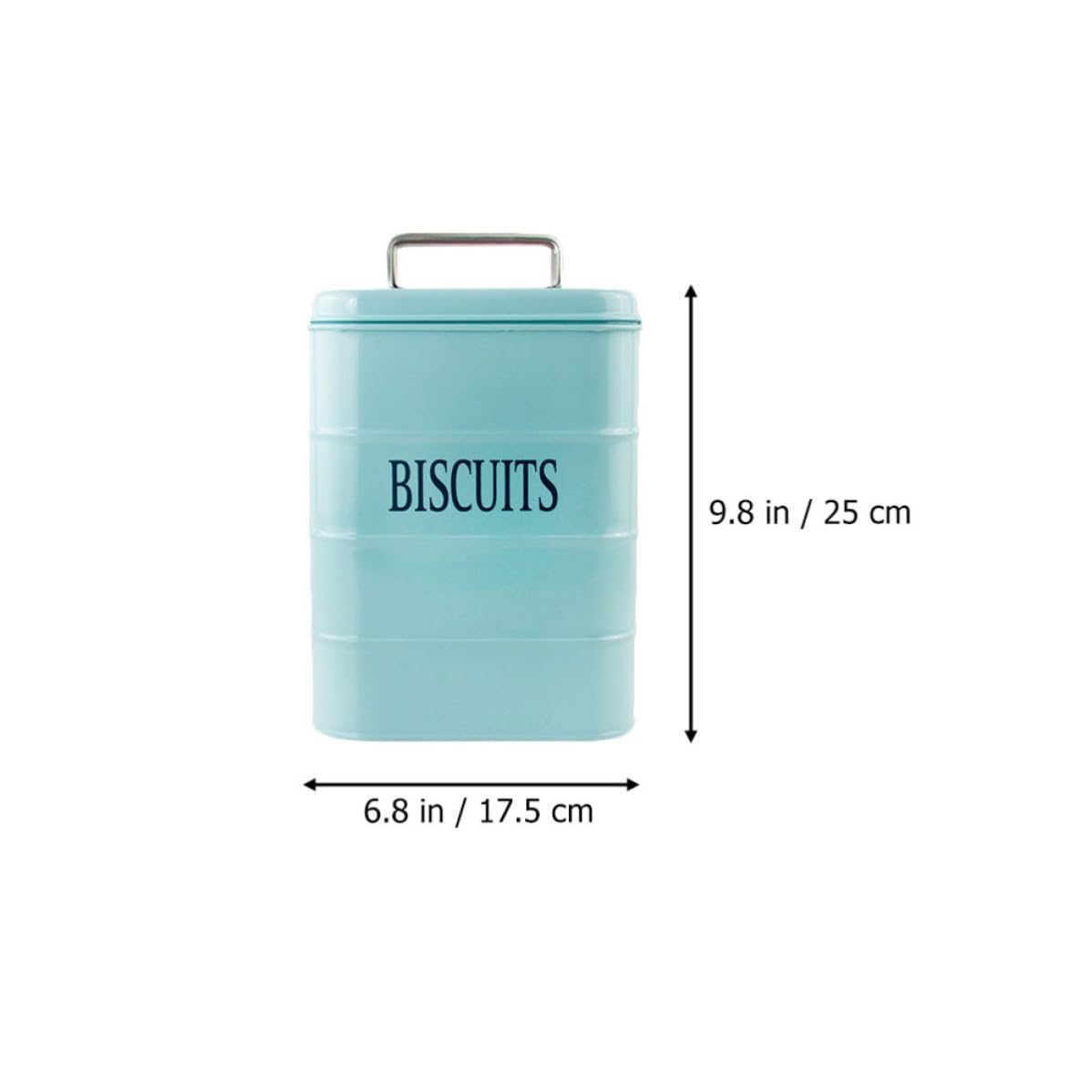 Alipis Barattolo in Ferro Zincato Coperchio Ermetico 3, 2l Blu | Contenitore Multiuso Leggero, Facile da Pulire, Capacità 1, 3l e 3, 2l, per Cucina e Dispensa