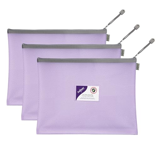 Bolsa con cremallera de malla EVA de alta capacidad Snopake 15936 archivador impermeable