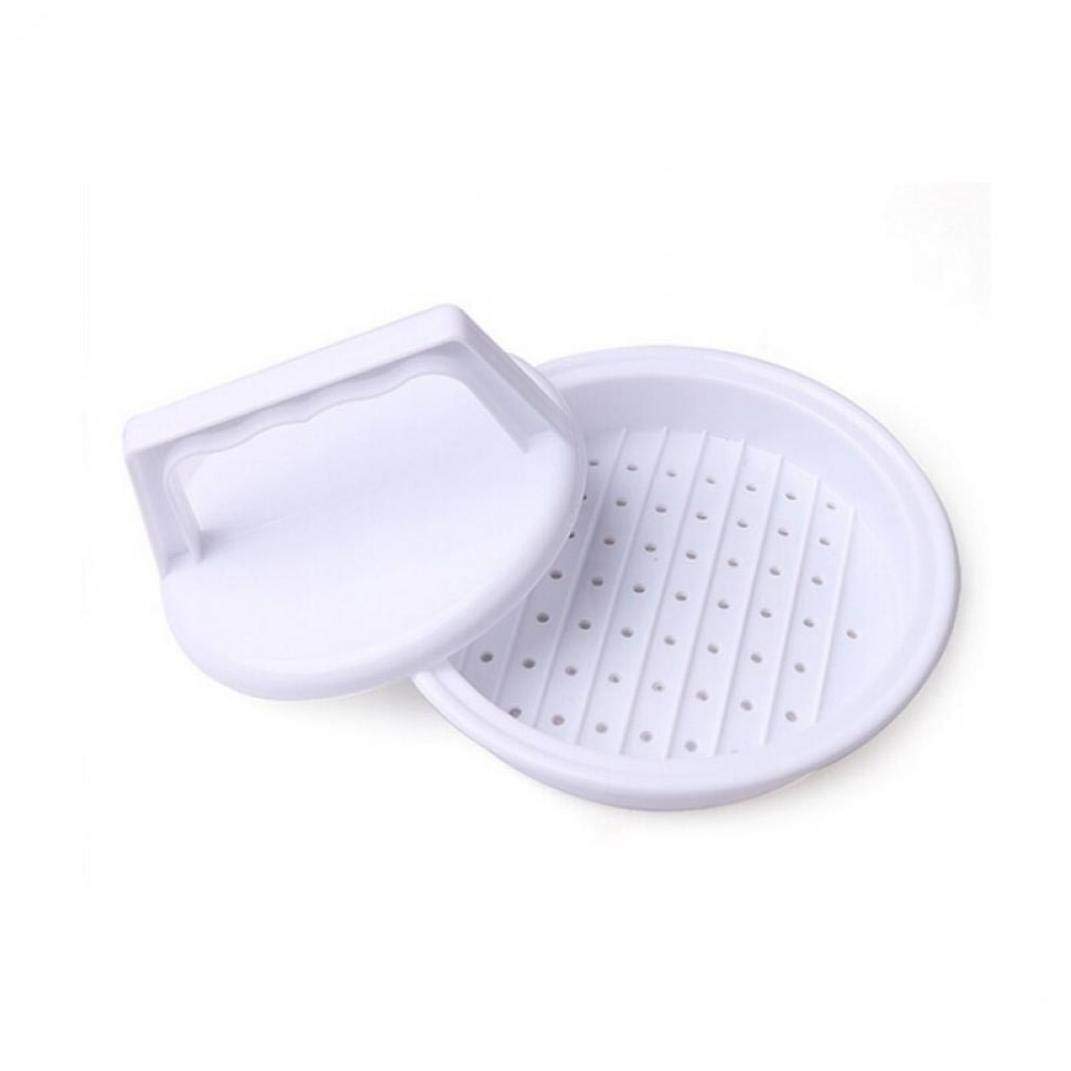 Zonfer White Press Mould Burger Meat Maker Press Patty Mould Utensils Maker Grill Burger Patty Press Mold