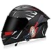 Produktbild SDFGDFD Bluetooth Motorradhelm Integralhelm Motorradhelm Mopedhelm Comfort, Integralhelm mit Sonnenblende ECE/DOT-zugelassen Motorrad-Integralhelm