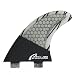 Prosea Surfing Fins FCS Base Carbon G5 Size Grey Surfboard Thrusters made of Cabon Fiberglass and Honeycomb with 1 Key& 6 Scrws