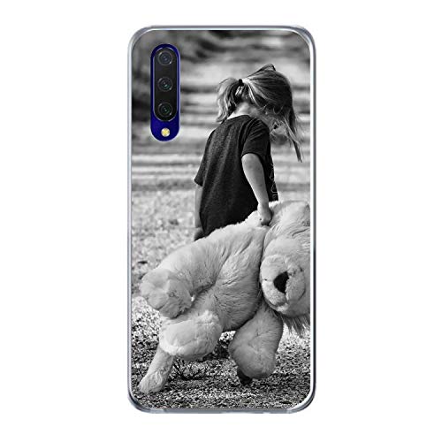 Funda Personalizada movil con su Foto, Imagen o Escritura - Funda Suave de Gel -Transparente - Impresión (65-Xiaomi Mi 9 Lite, Transparente)