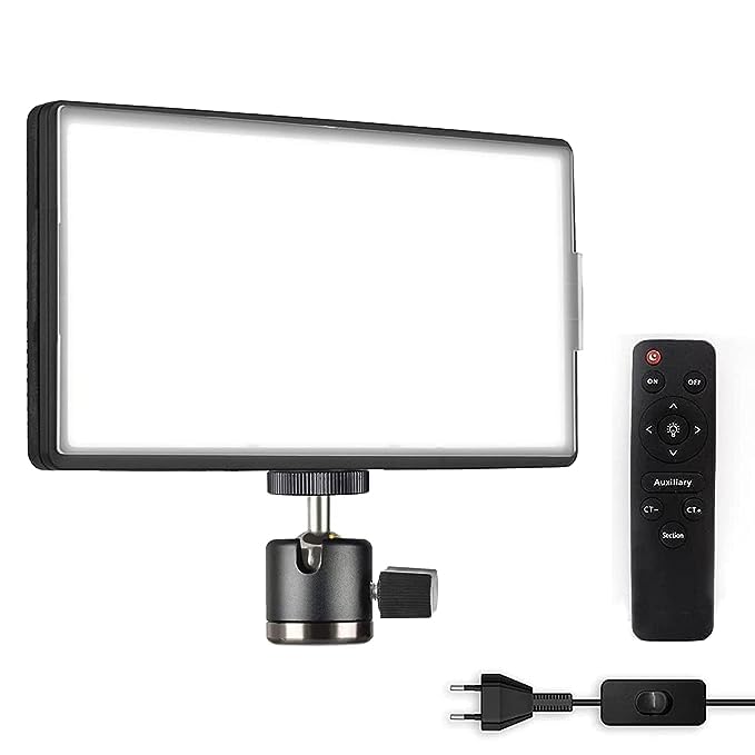 VOFFY LED Light Selfie Desk Light 2700-5700K Studio Light Streaming Remote Control for Video Conference, Photography, Zoom, YouTube Video, Live Stream, Studio Photography Panel Kit (11 inch)