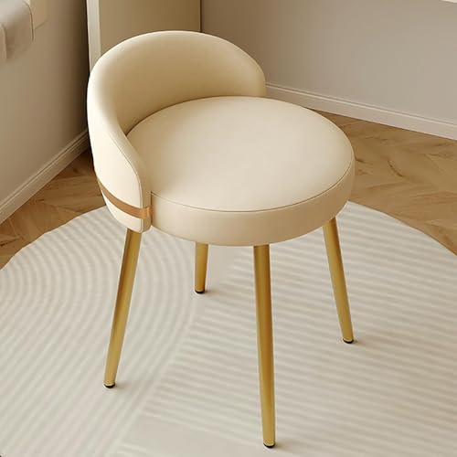 Catálogo para Comprar On-line Bancos de tocador los más recomendados. 43 BAOTEDSL Taburete de tocador Giratorio con Respaldo bajo, Silla de tocador tapizada, Silla de Oficina de Cuero sintético con Respaldo bajo, Taburete de Maquillaje Moderno
