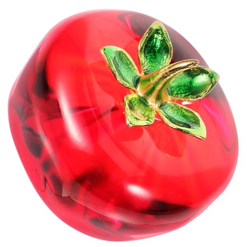 GRIRIW クリスタルフルーツ像 卓上オーナメント ホームデコレーション用装飾品 リビングルーム オフィス棚飾り 秋のインテリアに合う透明果実置物 パーティー結婚式装花としても使用可能