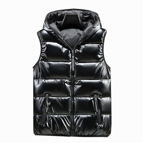 Vêtement temps froid pour femme doudoune sans manches épaisse gilet chaud d'hiver avec capuche