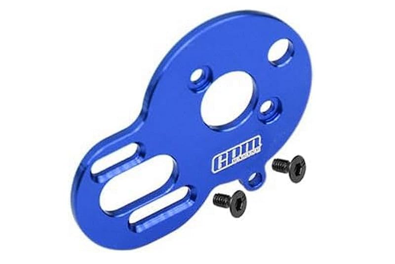 Aluminum 7075 Alloy Motor Plate for LOSI 1:24 Micro-B 2WD Buggy RTR-LOS00007 / 1:28 Micro-T 2S 2WD RTR Stadium Truck-LOS-1392 Upgrades - Blue