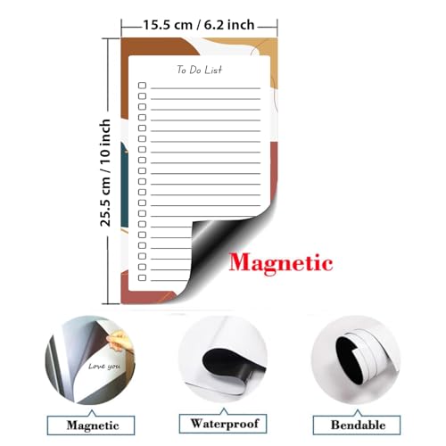 Image of AccuPrints Magnetic to Do List Shopping List Combo- Reusable Dry-Erase - Free Magnetic Marker Flexible Writing Film for Kitchen Fridge /Office Godrej /Metal Wardrobe
