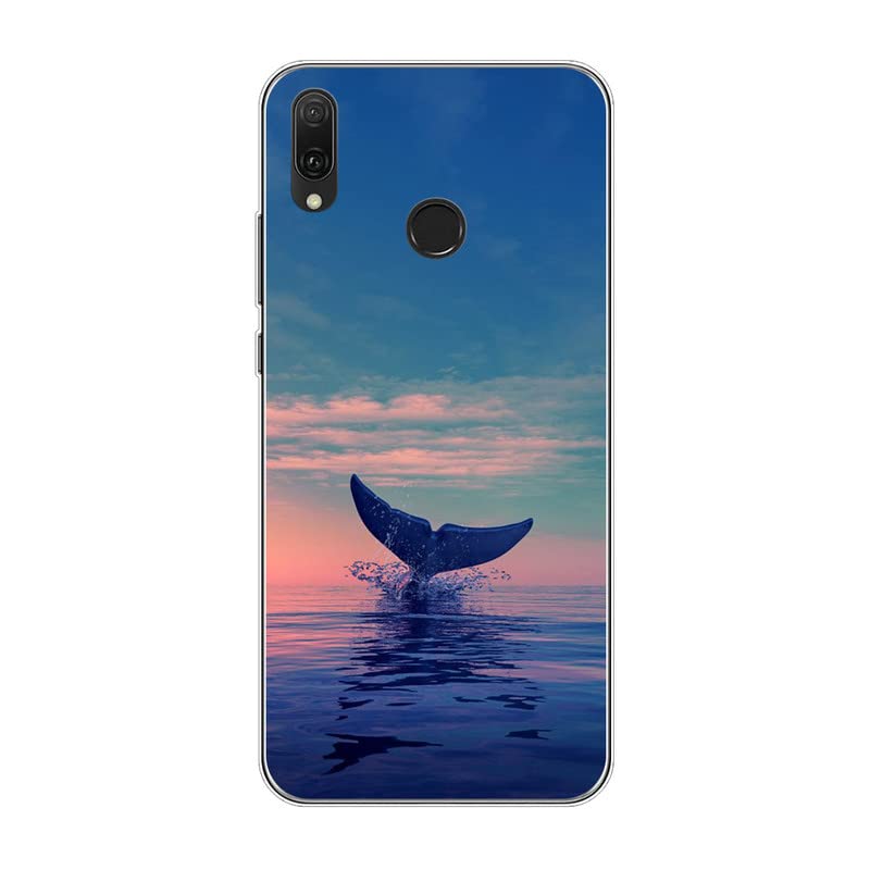 Custodia Trasparente In Silicone TPU Per Huawei Y9 (2018) Con Delfini E Mare – Antiurto E Antigraffio - 3