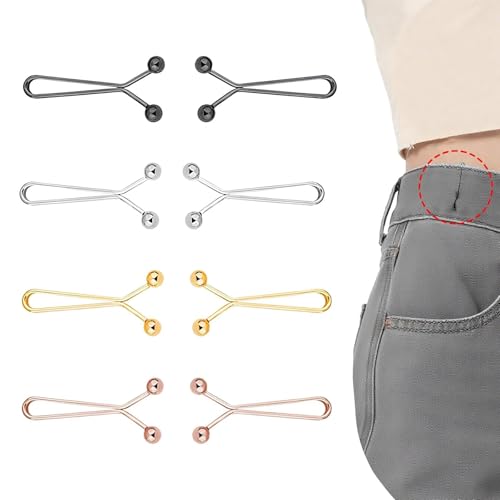 8 Stück Taillenschnalle Clips Hosen Enger Machen Clip Expander Button Abnehmbare Taille Dekorativ für Lose Hosen Röcke Ärmel