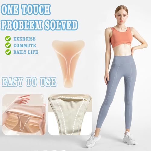 Image of Cameltoe Concealer Cover Seamless Reusable Silicone Hider Insert No Sticky Layer Anti Camel Toe Cover Silicone Underwear Guard for Leggings and Swimwear, Seamless & Invisible (4 Pack)