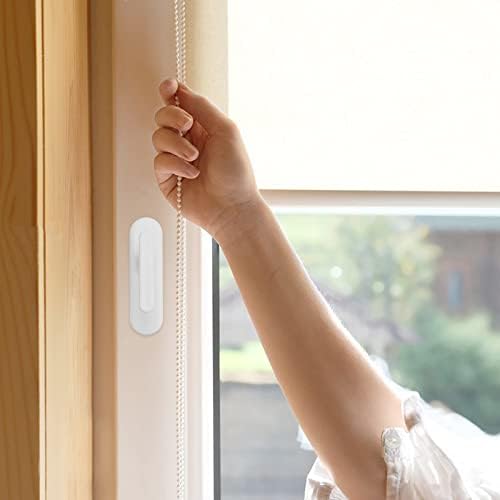 Grevosea 10 Pieces Blind Cord Winder Safety Blind Cord Hooks Blind Cord Holder Adhesive Wall Hook Wrap Cleats Children Proofing for Home Office Window Blinds Curtains Sun Shades Ropes White