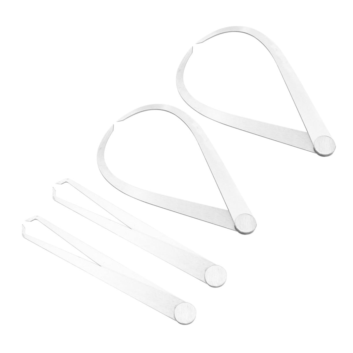 OUNONA 2-Piece 200mm Measuring Calipers Steel Smooth Surface for Cylinder Diameter and Length