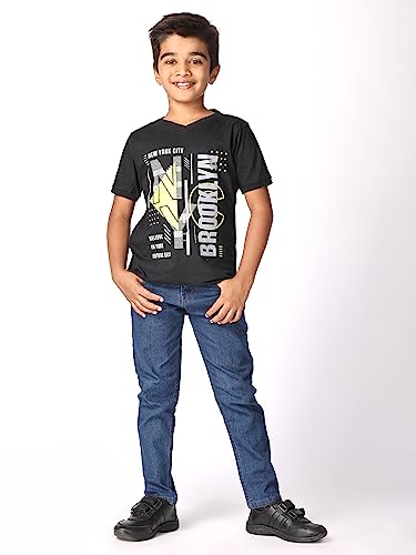 Image of TotzTouch Kids | Teen Boys Tshirt | Tee Shirt | t Shirt Premium Cotton Polo Style Rib Cuff V Neck Graphic Printed Half Sleeve Pack of 1