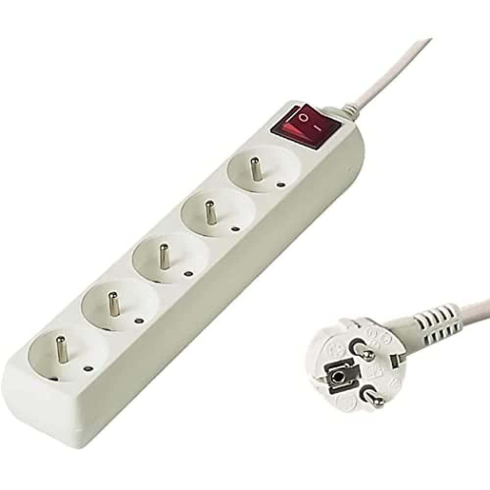 Cable de extensión PremiumCord, 250 V, 10 m, 5 enchufes, interruptor de alimentación, pp5k-10 — view 6