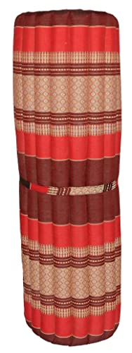 Namesakes UK -Thai Massage Mattress 200 x 105cm - Kapok Filling – Roll up floor mattress - Yoga Mat for relaxation meditation or sleeping – Red Burgandy