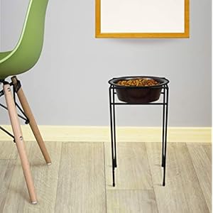 Platinum-Pets-Modern-Single-Diner-Feeder-with-Stainless-Steel-Dog-Bowl-X-Large-Copper-Vein - Cucciolini Doodles   Platinum-Pets-Modern-Single-Diner-Feeder-with-Stainless-Steel-Dog-Bowl-X-Large-Copper-Vein