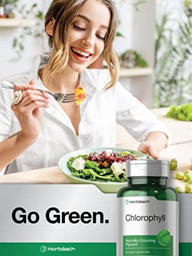 Chlorophyll Capsules | 200 Count | Non-Gmo And Gluten Free Supplement | Naturally-Occurring Pigment | By Horbaach #TOP5