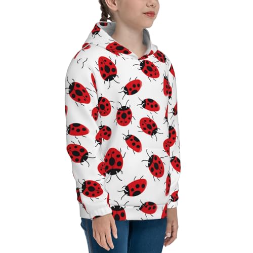Colorful Ladybird Kid Hoodies Boys Sweatshirts Girls Pullover with Pocket 7