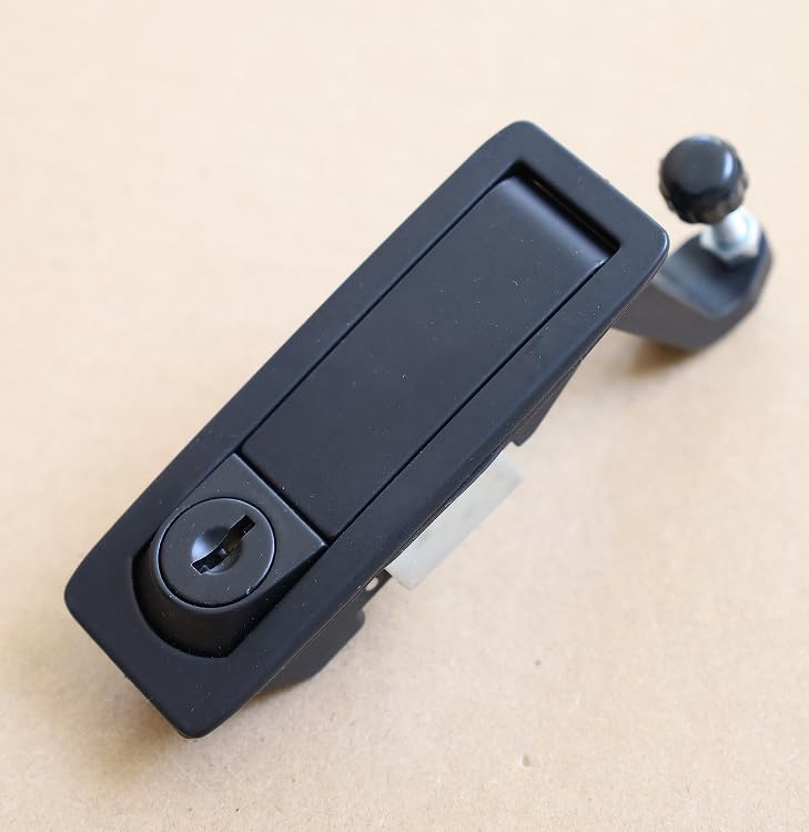 Image of 6PCS Compression Latch Lock Trigger Latch Lock Adjustable Lever Hand Operated Push Button Actuation Compression Latches Flush Mount (Black-with Keys)