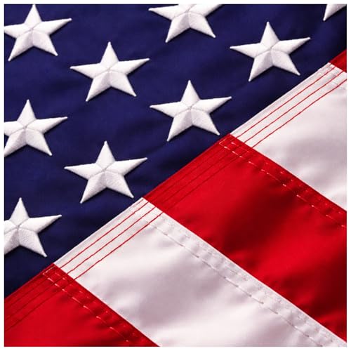 Premium 3x5 American Flags for Outside – Heavy Duty Nylon, Embroidered Stars & Sewn Stripes
