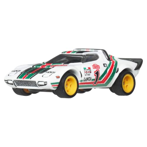 Image of Hot Wheels Premium Car Culture Collectible Toy Car, 1:64 Scale Die-Cast Lancia Stratos, Eurospeed Vehicle with Real Riders Tires