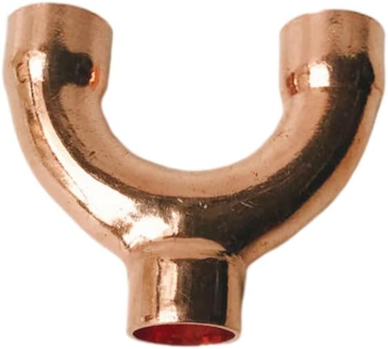 Copper Fitting Equal Big Y Type 3 Ways Socket Welding Pipe Connector(42mm)