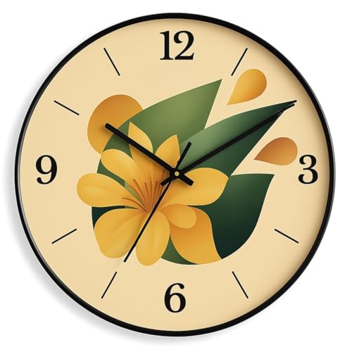 Image of Wall Clock 12 inch Silent Quartz Decorative Wall Clock Non-Ticking Classic Digital Clock Battery Operated Round Easy to Read Handheld Complete Home /Kitchen /Bedroom (408)
