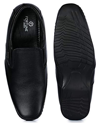 Image of Liberty Healers FL-511 Non-Lacing Formal Moccasins Shoes for Men - Black, Brown & Light Brown - Synthetic Leather Slip-On with Cushioned Footbed - Comfortable, Stylish Office & Wedding Footwear