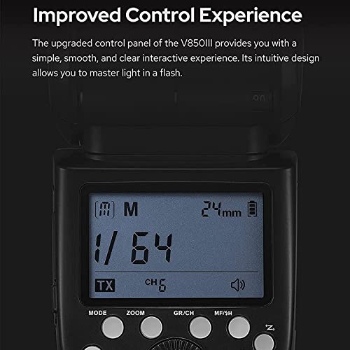 Godox V850Iii 2600Mah Li-Ion Battery Camera Flash For Canon Sony Nikon Fuji Fujifilm Olympus Panasonic Pentax Camera Flash Speedlight Speedlite,For Dslr Cameras Digital Cameras With Standard Hot Shoe #TOP5