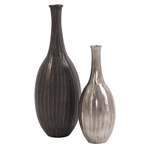 Howard Elliott Collection 35039 Chiseled Metal Decorative Bottle Or Vase Accent Piece thumb #1