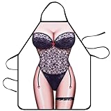 [kakuma] ロゴ付き おもしろ エプロン コスプレ BBQ 爆笑 3Dプリント イベント パーティー用 グッズ 仮装 前掛け 盛り上がる 小道具 二次会用 景品 クリスマス セクシー リアル Tシャツ プレゼント