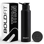 Boldfit Stainless Steel Water Bottle 1 Litre – BPA-Free, Leak-Proof & Rust-Free Metal Bottle with Handle – Lightweight, Food-Grade, Easy to Clean – Ideal for Office, Gym, School, Travel & Fridge Use