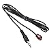 MECCANIXITY IR Infrared Emitter Sensor Receiver,Extension Cable 3.5m(4.9ft) Length 3.5mm Jack Single Black with Red Head Pack of 2