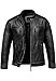 Produktbild Amaci&Sons Herren Echtleder Jacke Biker Zipper Lederjacke 9108 Schwarz M
