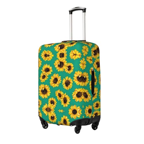 Spring Sunflowers Flowers Print Luggage Suitcase Cover Protector Luggage Washable Covers With Concealed Zipper2