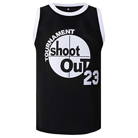 Mens Basketball Jersey Tournament Shoot Out #23 Motaw 90s Moive Sports Shirts, Black, XXXL Cover