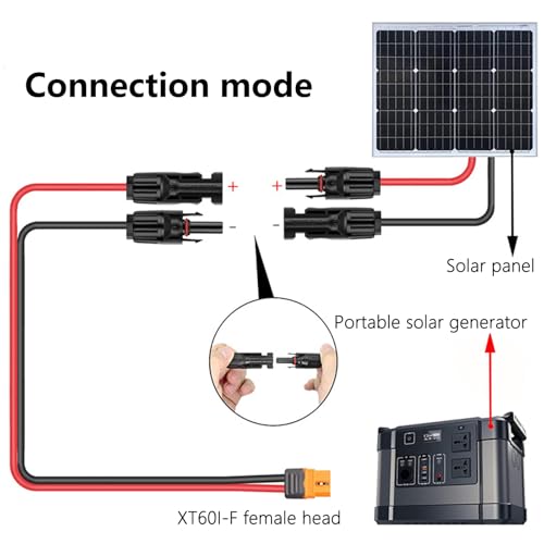 Cable de extensión de panel solar con conector XT60i para carga estable 4
