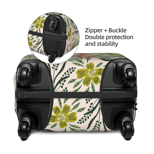 Beautiful Flowers Print Luggage Suitcase Covers Elastic Washable Luggage Protector Luggage Covers For Suitcase4