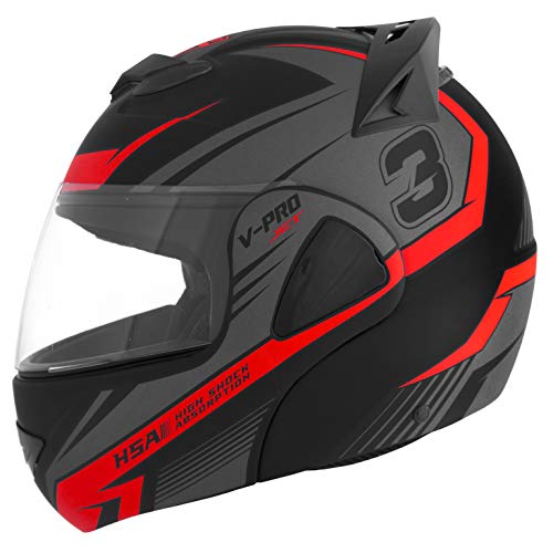 Pro Tork Capacete V-Pro Jet 3 Fosco 60 Preto/Vermelho