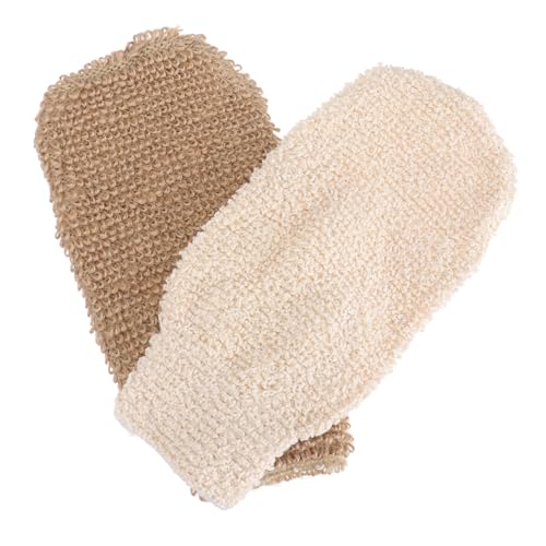 Gant exfoliant jute Healvian pour nettoyage de la peau en profondeur, lot de 8 pièces