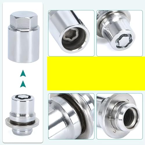 Tuercas antirrobo ruedas de altura ajustable para proteger el cubo de Lexus 4